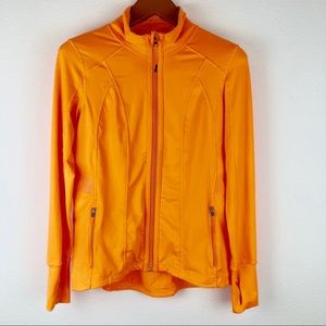 Tangerine brand athletic zip up in tangerine color